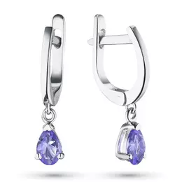 Серьги из серебра с танзанитом э0608сг04202687