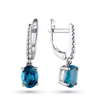 Серьги из серебра с топазами э0609сг08220406