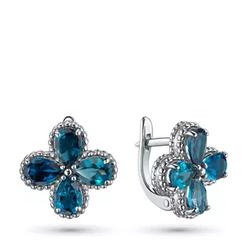 Серьги из серебра с топазами э0609сг11210408