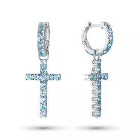 Серьги из серебра с топазом э0609сг01210456