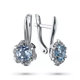 Серьги из серебра с топазом э0609сг04200241