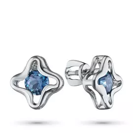 Серьги из серебра с топазом э0609сг04200328