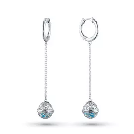 Серьги из серебра с топазом э0609сг08210353