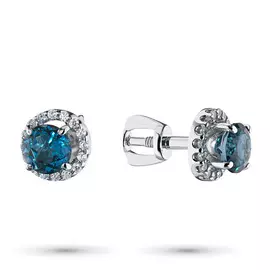 Серьги из серебра с топазом и фианитом 201930-005-0019