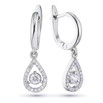 Серьги из серебра с выращенными бриллиантами e0612sg06162800