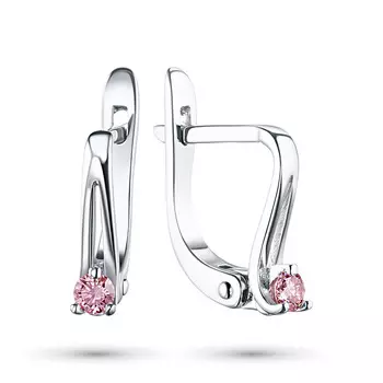 Серьги из серебра с выращенными бриллиантами e0612sg05156800