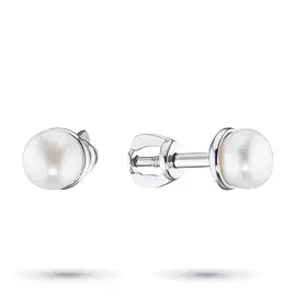 Серьги из серебра с жемчугом культивированным э0610сг04200305