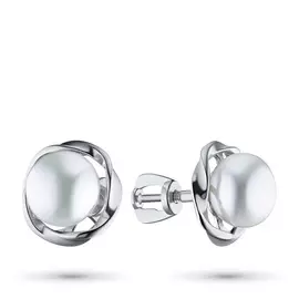 Серьги из серебра с жемчугом культивированным э0610сг04200319