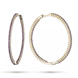 Серьги из желтого золота с аметистами э0307с_1219451