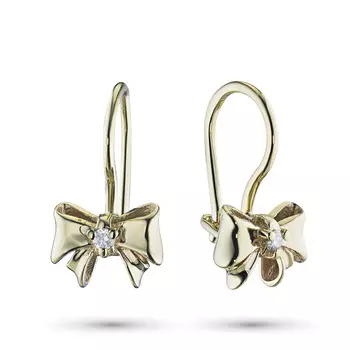 Серьги из желтого золота с бриллиантами э0301сг07171400