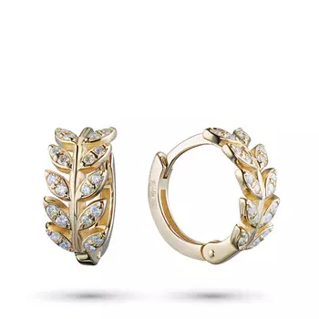 Серьги из желтого золота с бриллиантами э0301сг04210523