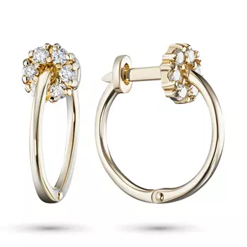 Серьги из желтого золота с бриллиантами э0301сг08200353