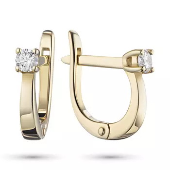 Серьги из желтого золота с бриллиантами э0301сг04203163