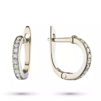 Серьги из желтого золота с бриллиантами э0301сг03080400