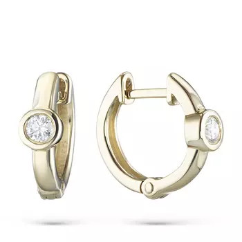 Серьги из желтого золота с бриллиантами э0301сг06210506