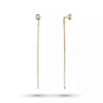 Серьги из желтого золота с бриллиантами э0301сг08200351