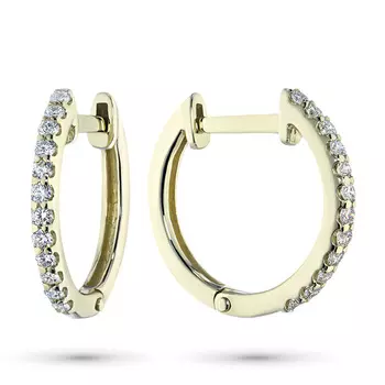 Серьги из желтого золота с бриллиантами э0301сг09180100