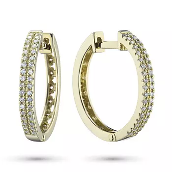 Серьги из желтого золота с бриллиантами э0301сг10172500
