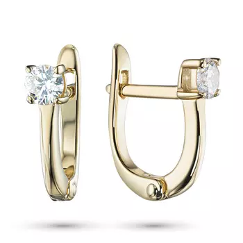 Серьги из желтого золота с бриллиантами э0301сг10200202