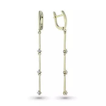 Серьги из желтого золота с бриллиантами э0301сг10155600