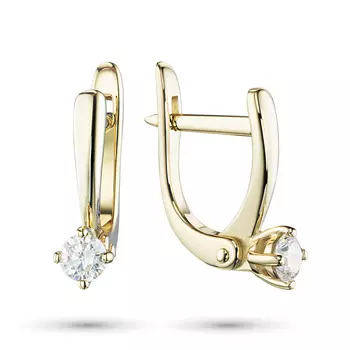 Серьги из желтого золота с бриллиантами э0301сг04202987