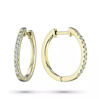 Серьги из желтого золота с бриллиантами э0301сг12150600