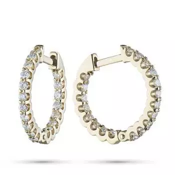 Серьги из желтого золота с бриллиантами э0301сг12210301