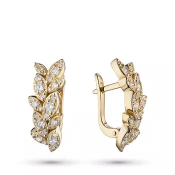 Серьги из желтого золота с бриллиантами э0301сг05210957