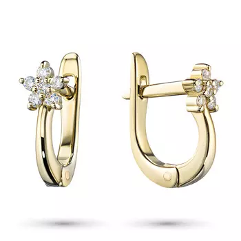 Серьги из желтого золота с бриллиантами э0301сг12191140