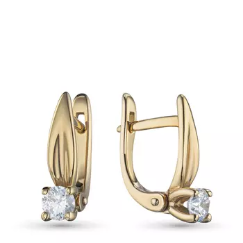 Серьги из желтого золота с бриллиантами э0301сг07200756