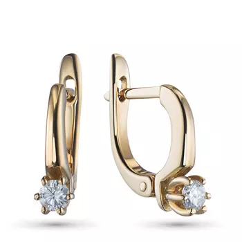 Серьги из желтого золота с бриллиантами э0301сг04203160