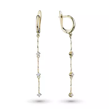 Серьги из желтого золота с бриллиантами э0301сг04201591