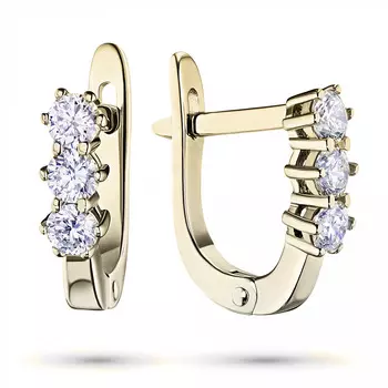 Серьги из желтого золота с бриллиантами э0301сг06169700