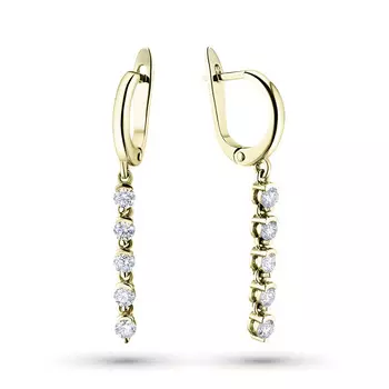 Серьги из желтого золота с бриллиантами э0301сг10110300