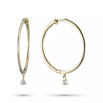 Серьги из желтого золота с бриллиантами э0301сг06200859