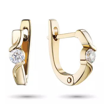 Серьги из желтого золота с бриллиантами э0301сг03137900