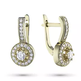 Серьги из желтого золота с бриллиантами э0301сг02186800