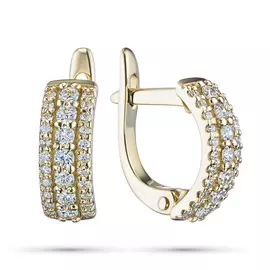 Серьги из желтого золота с бриллиантами э0301сг02188100