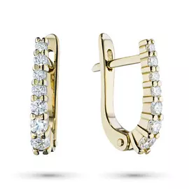 Серьги из желтого золота с бриллиантами э0301сг04201605