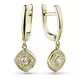 Серьги из желтого золота с бриллиантами э0301сг04154700