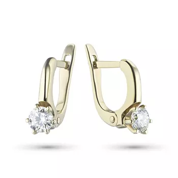 Серьги из желтого золота с бриллиантами э0301сг08070700
