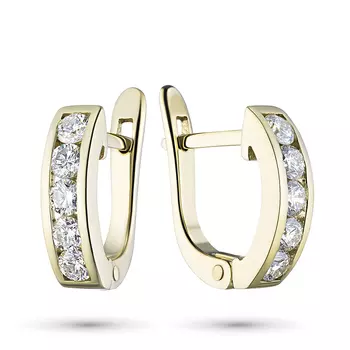 Серьги из желтого золота с бриллиантами э0301сг05102300