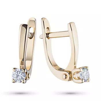 Серьги из желтого золота с бриллиантами э0301сг03154900