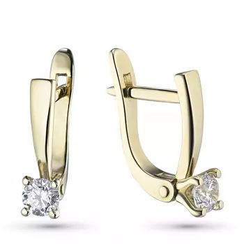 Серьги из желтого золота с бриллиантами э0301сг01160300