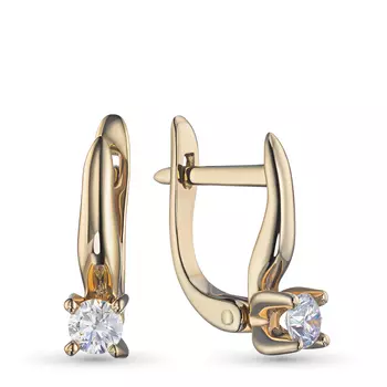 Серьги из желтого золота с бриллиантами э0301сг04220751