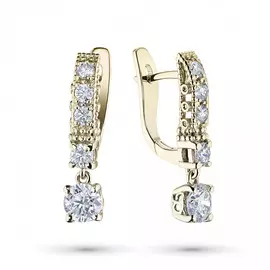 Серьги из желтого золота с бриллиантами э0301сг03141500