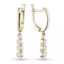 Серьги из желтого золота с бриллиантами э0301сг05115200