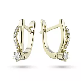 Серьги из желтого золота с бриллиантами э0301сг05111600