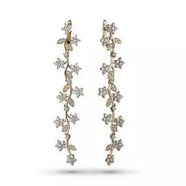 Серьги из желтого золота с бриллиантами э03с041807