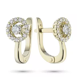 Серьги из желтого золота с бриллиантами э03с081840-В